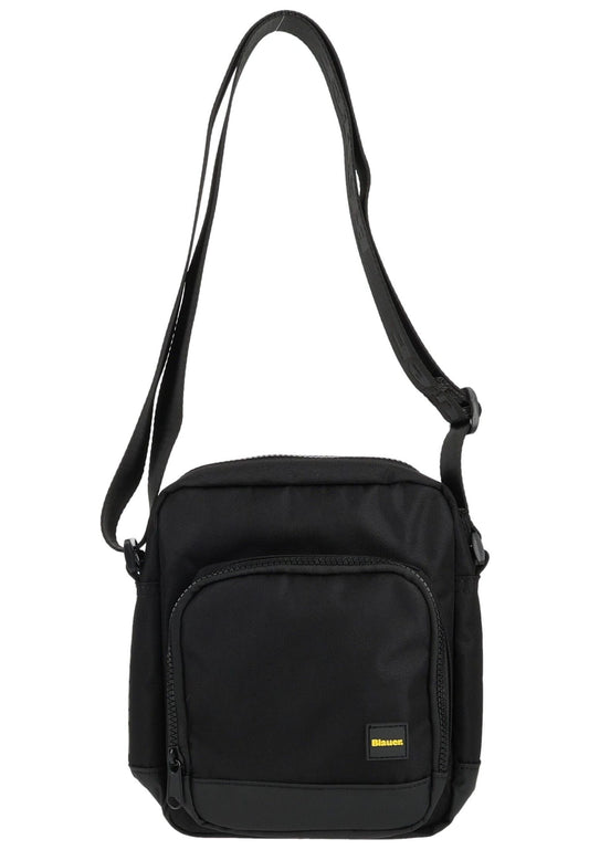 Blauer Taschen Lederimitat Schwarz