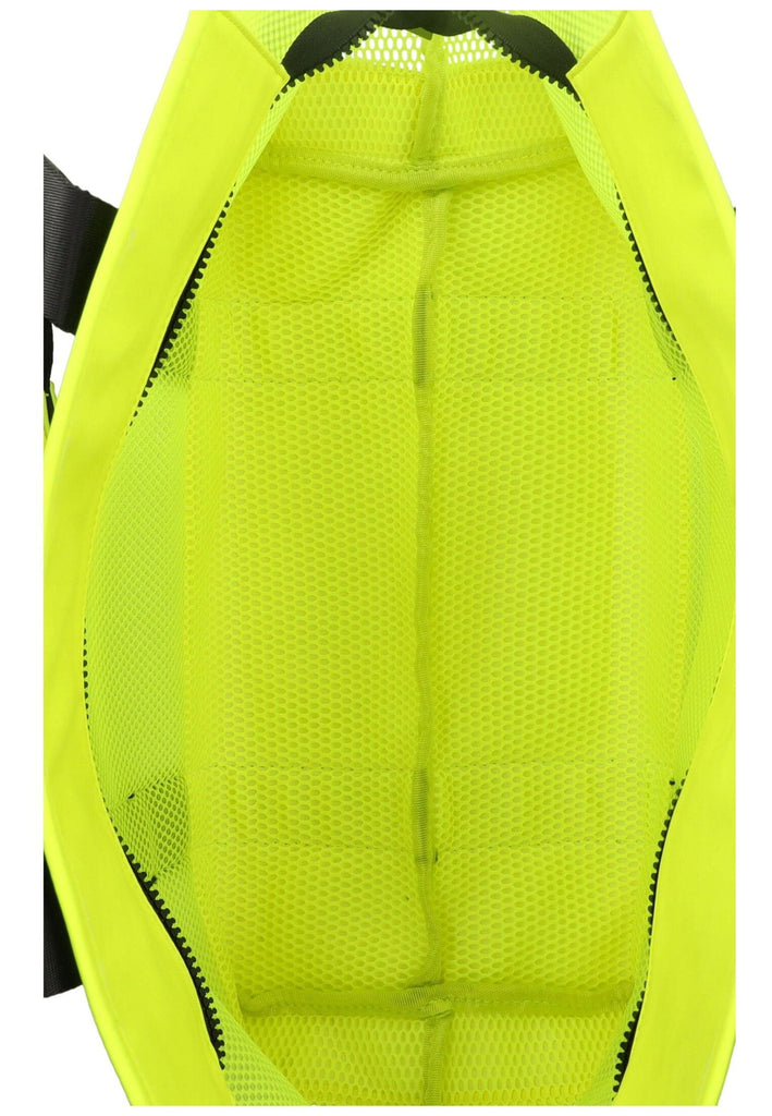 Blauer Taschen Lederimitat/Textil Gelb