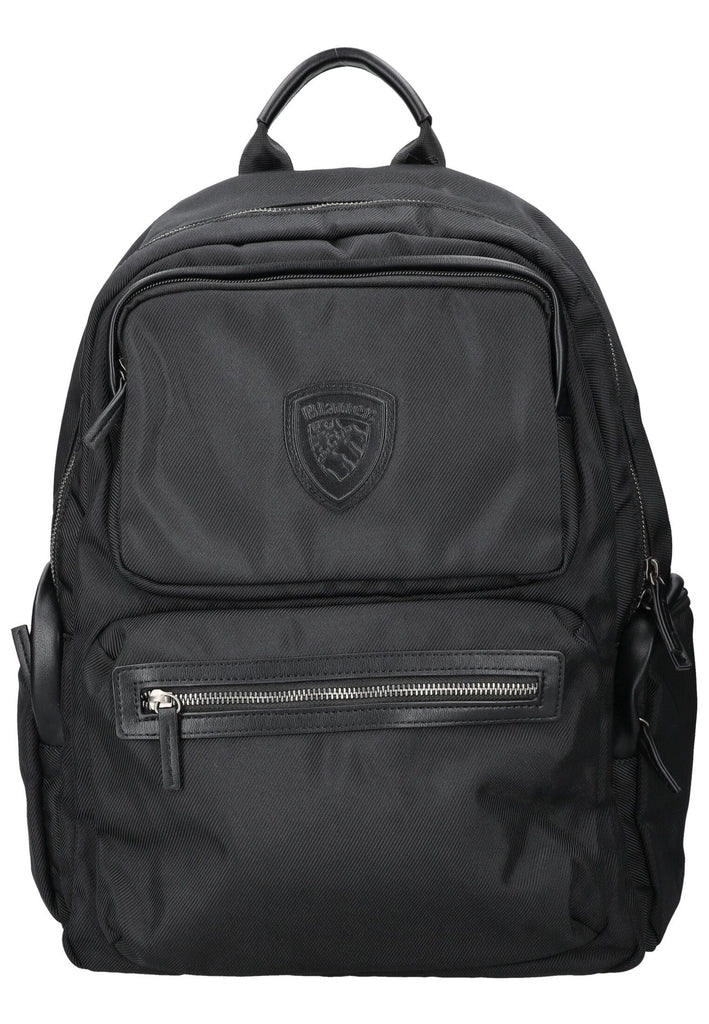 Blauer Taschen Lederimitat/Textil Schwarz