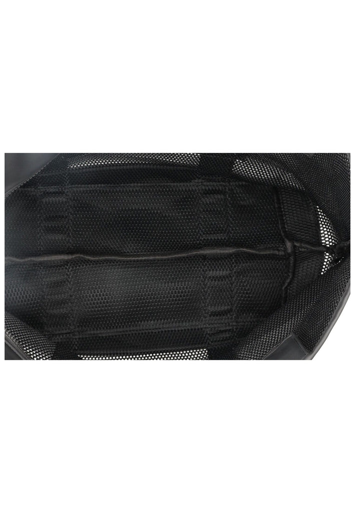 Blauer Taschen Lederimitat/Textil Schwarz