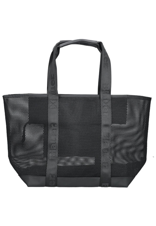 Blauer Taschen Lederimitat/Textil Schwarz
