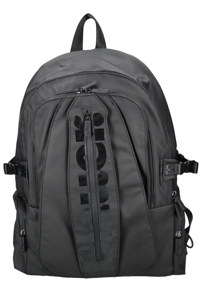 Blauer Taschen Textil Schwarz