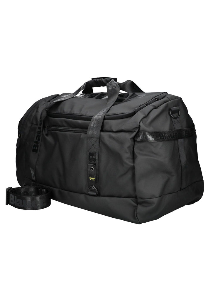 Blauer Taschen Textil Schwarz