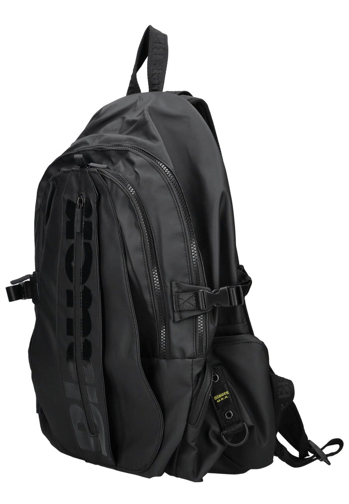 Blauer Taschen Textil Schwarz