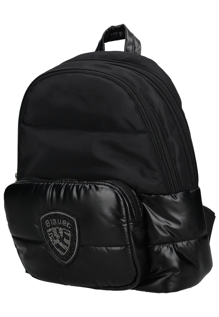 Blauer Taschen Textil Schwarz