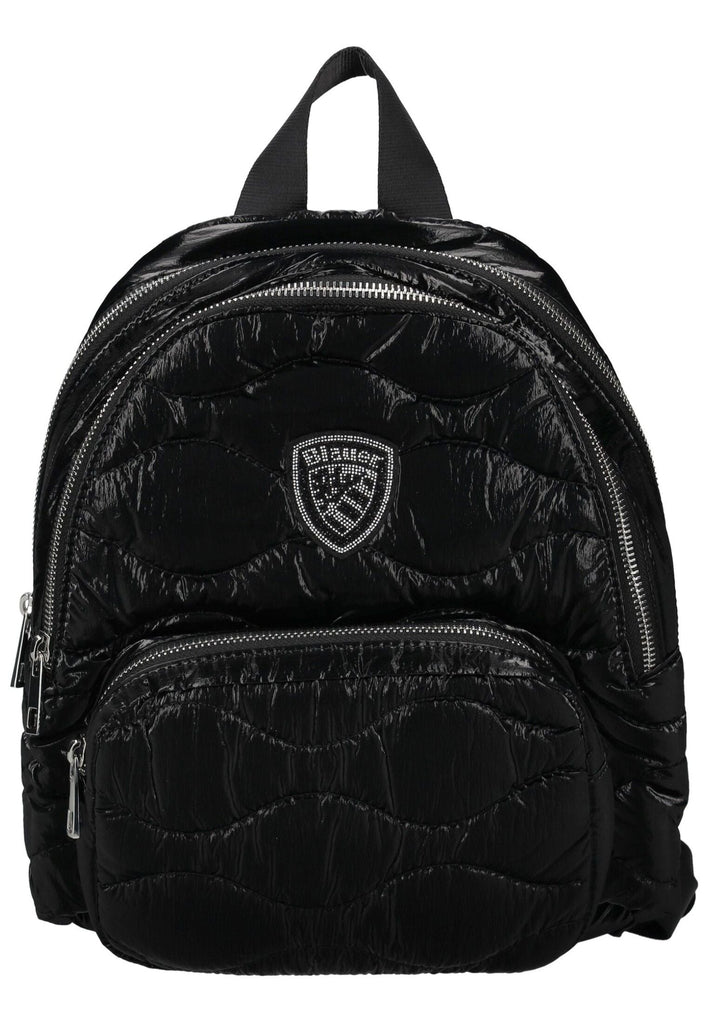 Blauer Taschen Textil Schwarz