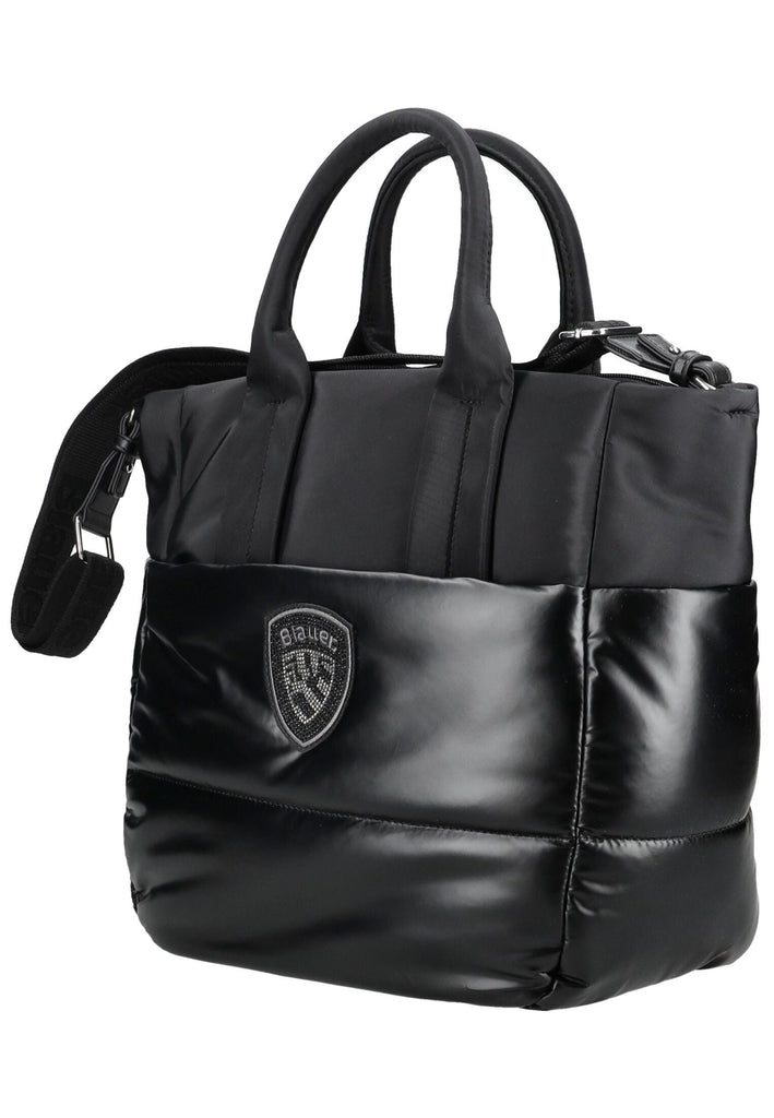 Blauer Taschen Textil Schwarz