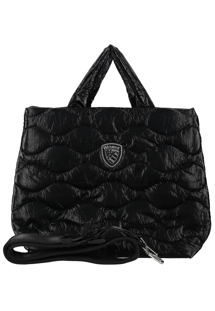 Blauer Taschen Textil Schwarz