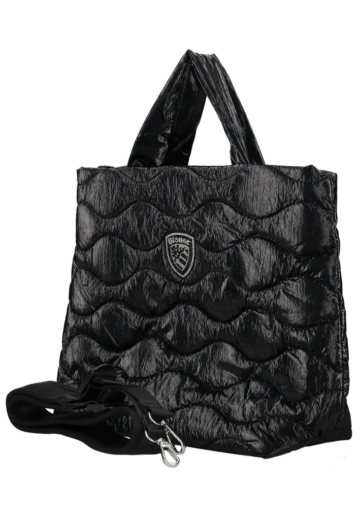 Blauer Taschen Textil Schwarz