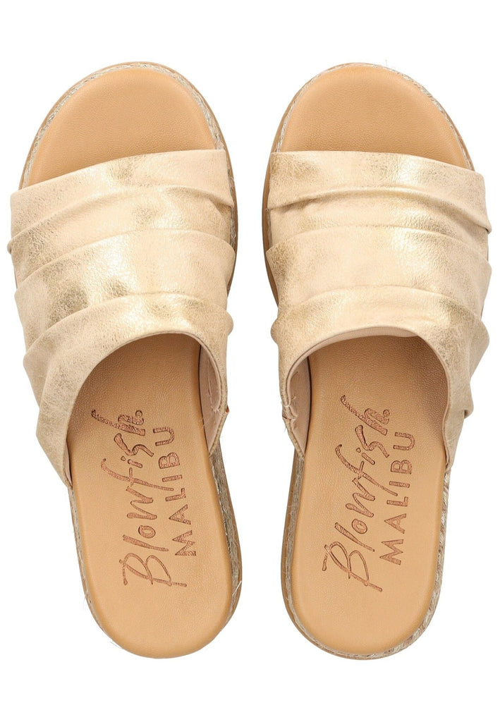 Blowfish Pantoletten Lederimitat Gold/Beige