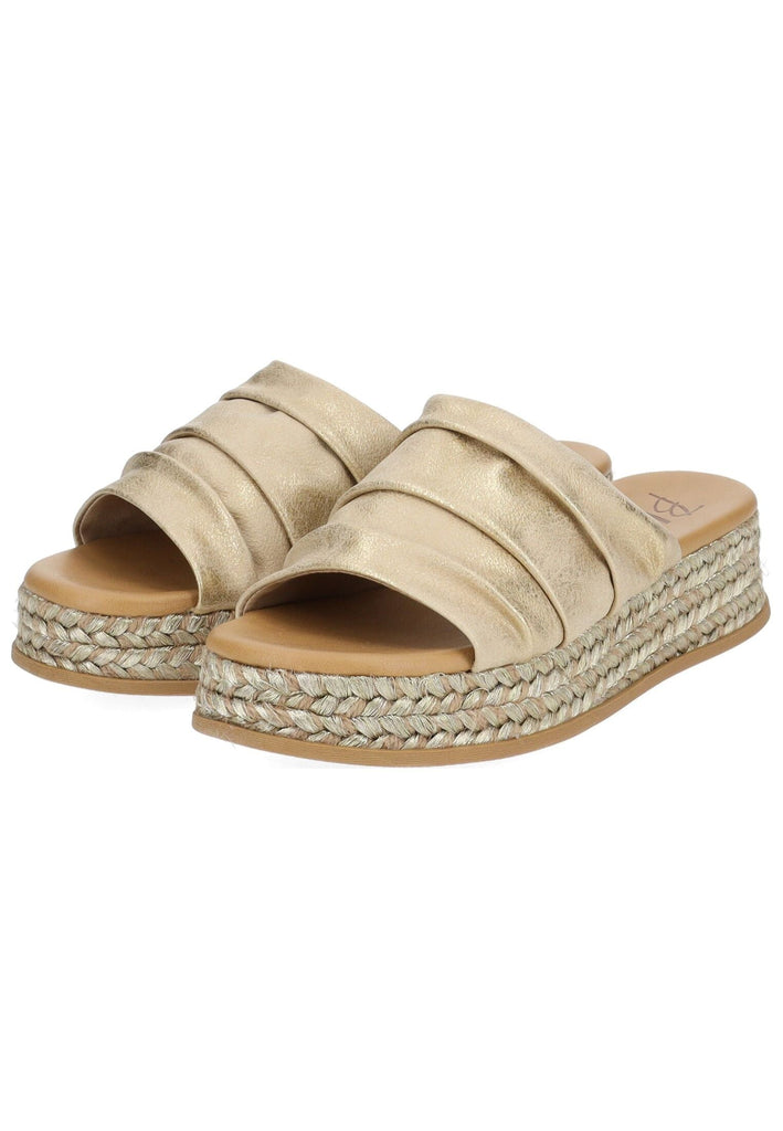 Blowfish Pantoletten Lederimitat Gold/Beige