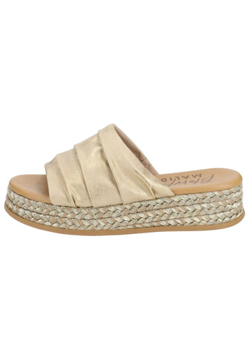 Blowfish Pantoletten Lederimitat Gold/Beige