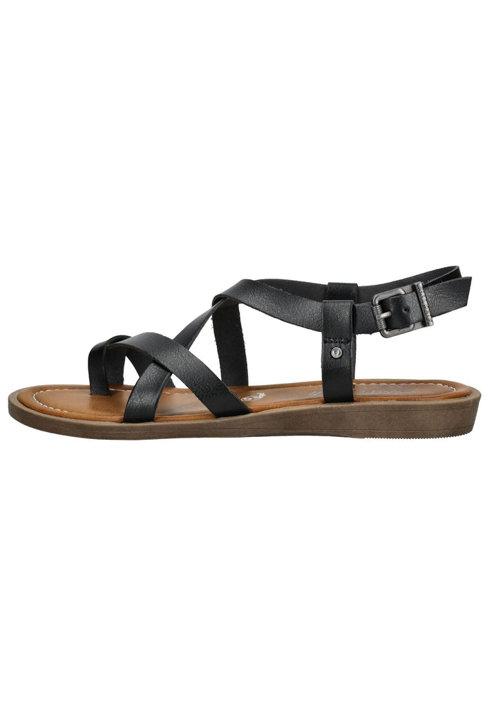 Sandalen Blowfish Zehensteg Lederimitat Schwarz