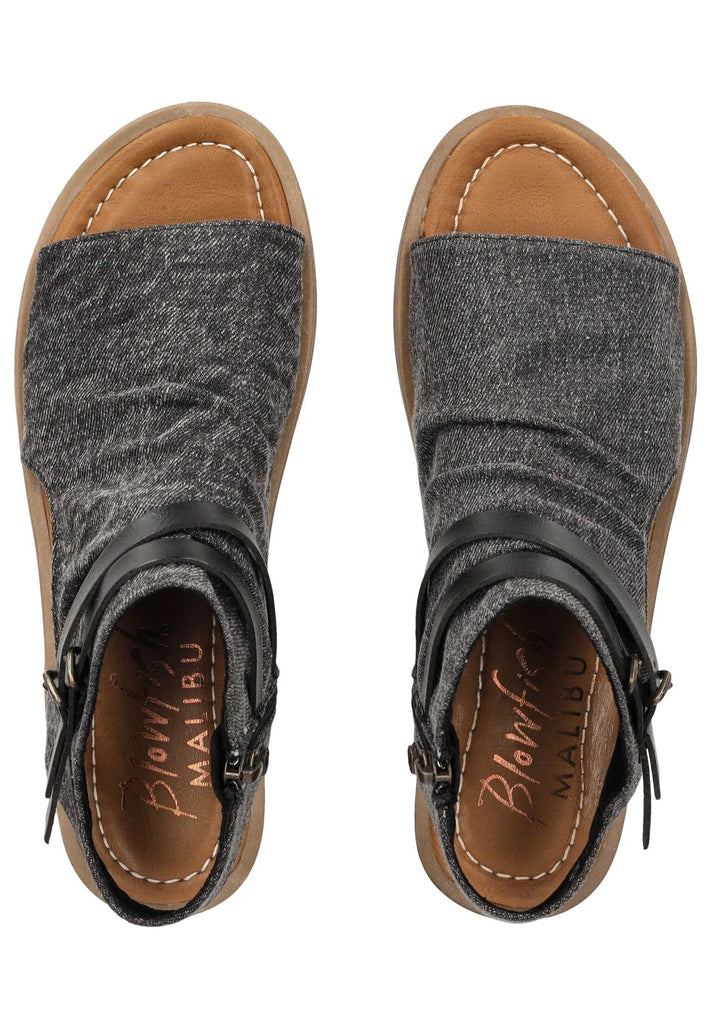 Blowfish Sandalen Lederimitat Schwarz Kombi