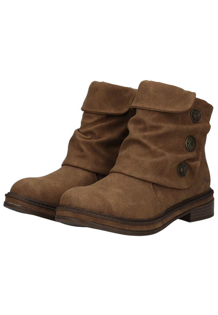 Blowfish Stiefelette Lederimitat Mittelbraun