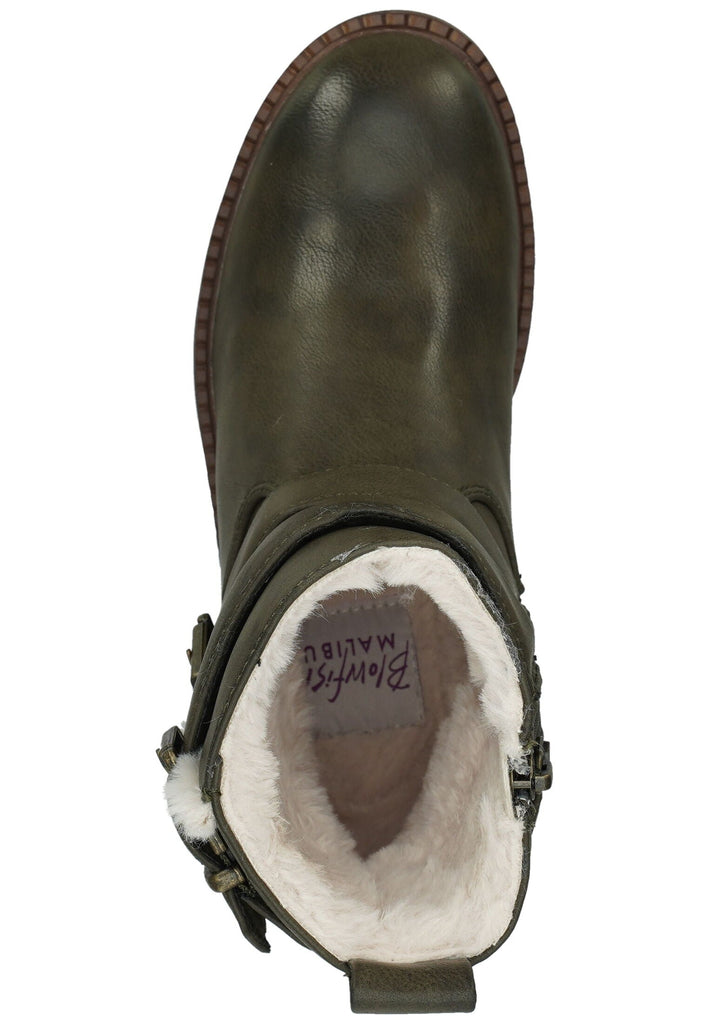 Blowfish Stiefelette Lederimitat/Textil Dunkelgrün Warmfutter