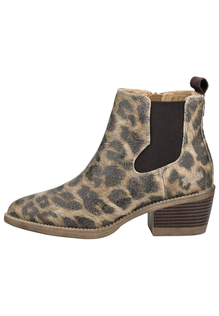 Stiefeletten Blowfish Stiefelette Lederimitat/Textil Leopard Warmfutter