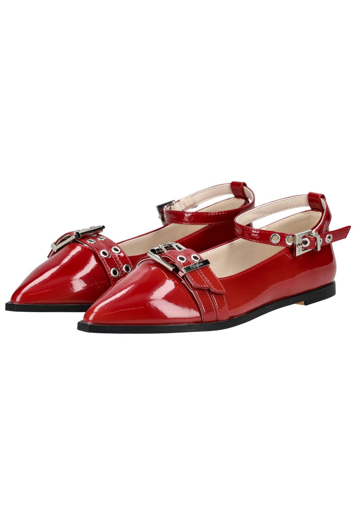 Buffalo Ballerinas Lederimitat Rot Lack