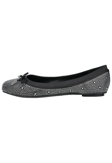 Buffalo Ballerinas Lederimitat/Textil Schwarz/Silber