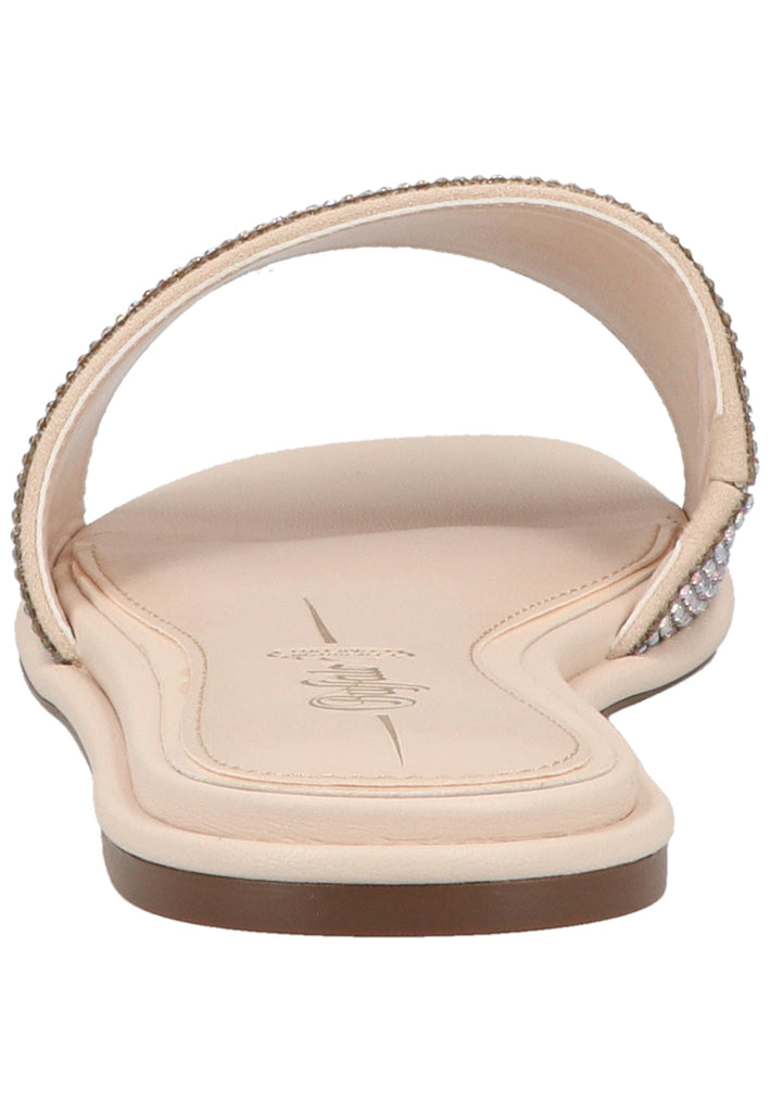 Buffalo Pantoletten Lederimitat Beige/Silber