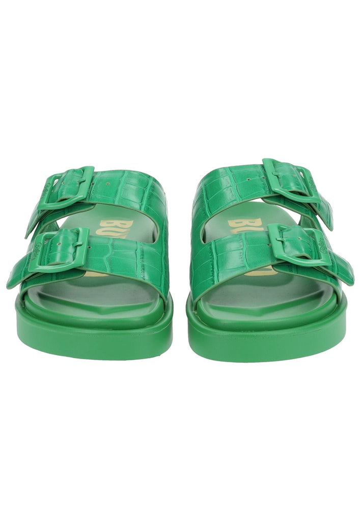 Buffalo Pantoletten Lederimitat Grün