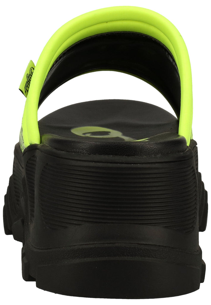 Buffalo Pantoletten Lederimitat Grün