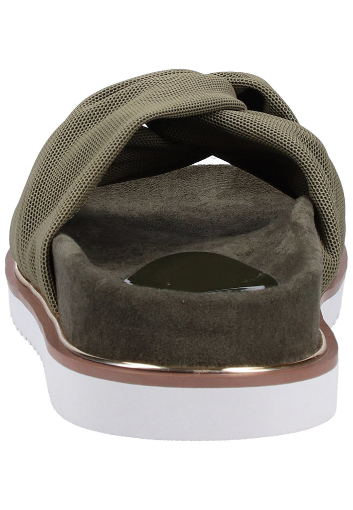 Buffalo Pantoletten Lederimitat Khaki