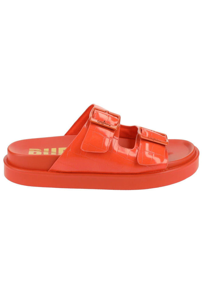 Buffalo Pantoletten Lederimitat Orange