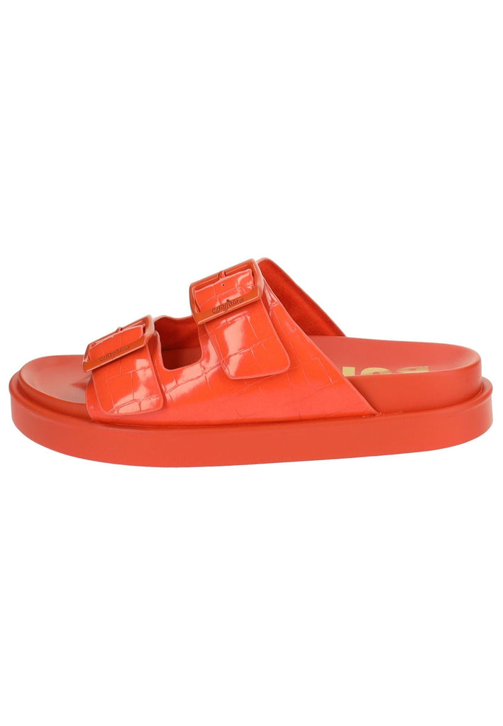 Buffalo Pantoletten Lederimitat Orange
