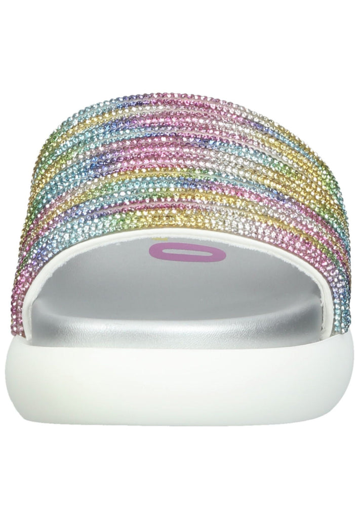 Buffalo Pantoletten Lederimitat Rainbow