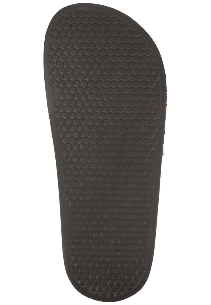 Buffalo Pantoletten Lederimitat Silber