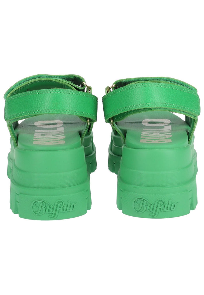 Buffalo Sandalen Lederimitat Grün