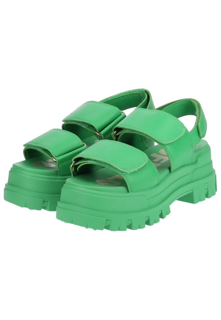 Buffalo Sandalen Lederimitat Grün