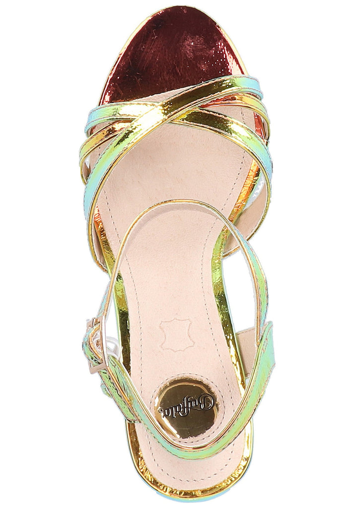 Buffalo Sandalen Lederimitat Mehrfarbig