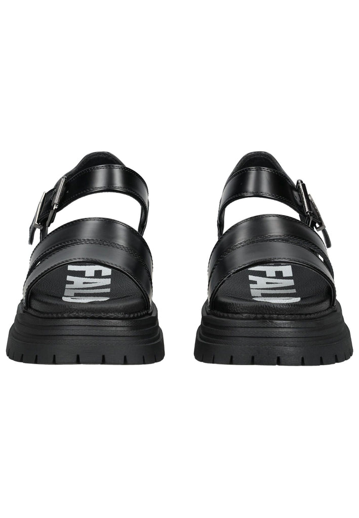 Buffalo Sandalen Lederimitat Schwarz