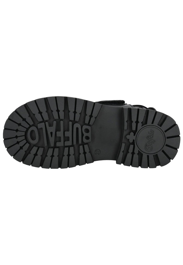 Buffalo Sandalen Lederimitat Schwarz