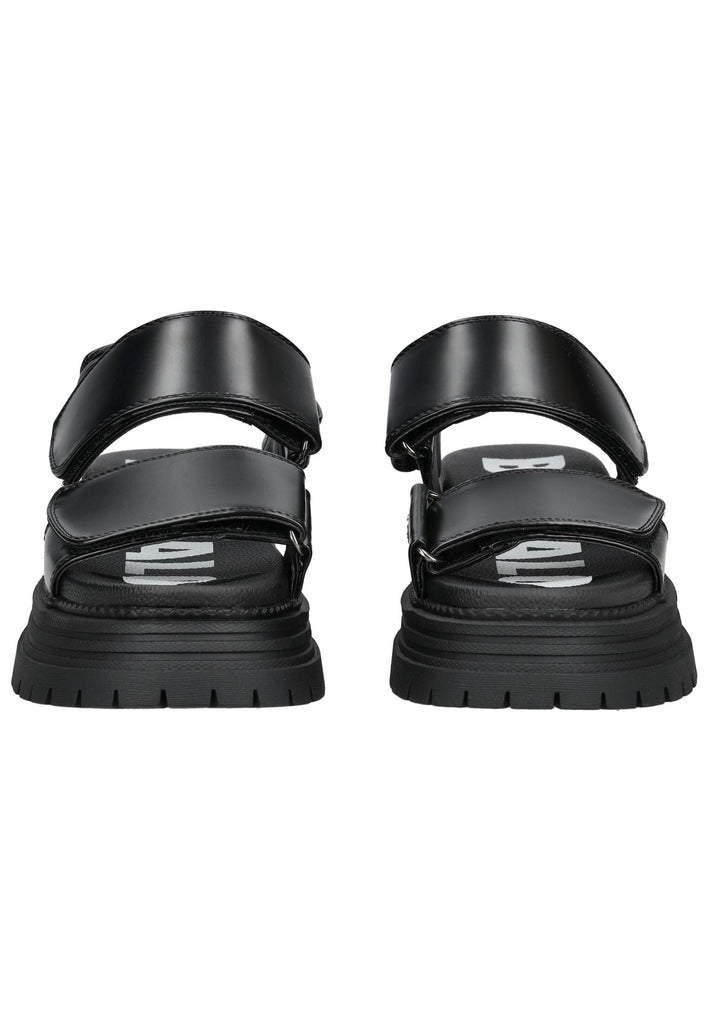 Buffalo Sandalen Lederimitat Schwarz