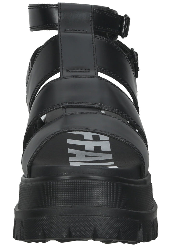 Buffalo Sandalen Lederimitat Schwarz