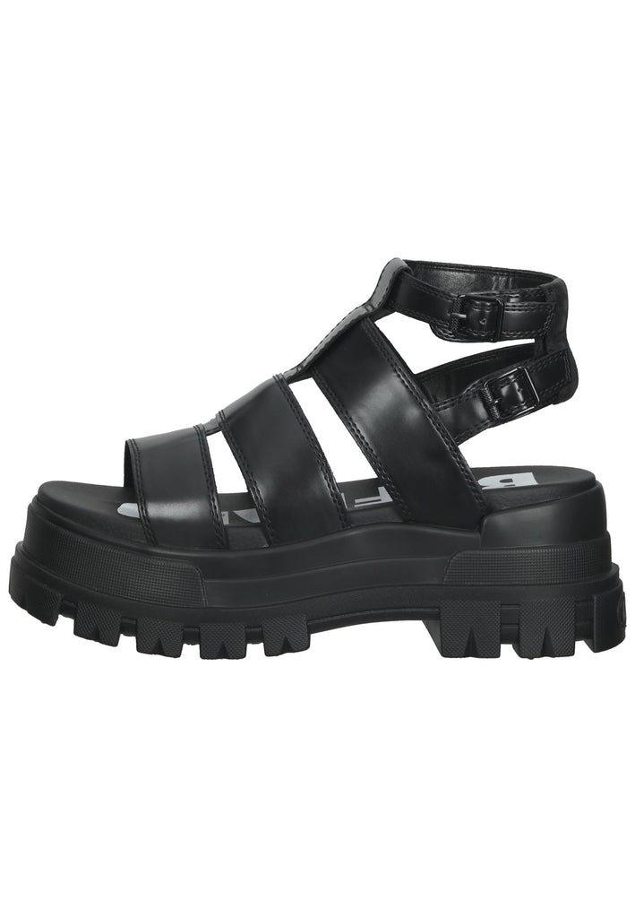 Buffalo Sandalen Lederimitat Schwarz