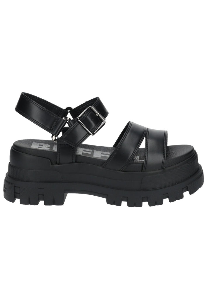 Buffalo Sandalen Lederimitat Schwarz