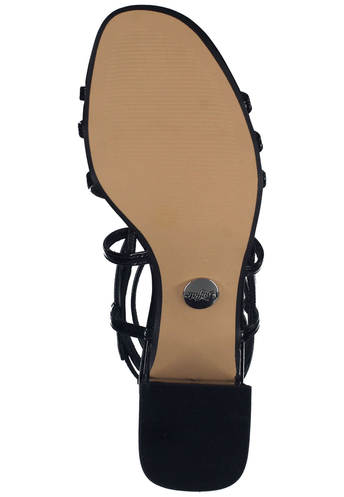 Buffalo Sandalen Lederimitat Schwarz