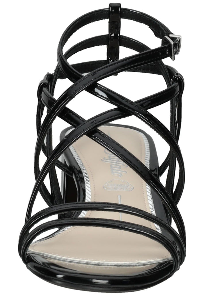 Buffalo Sandalen Lederimitat Schwarz