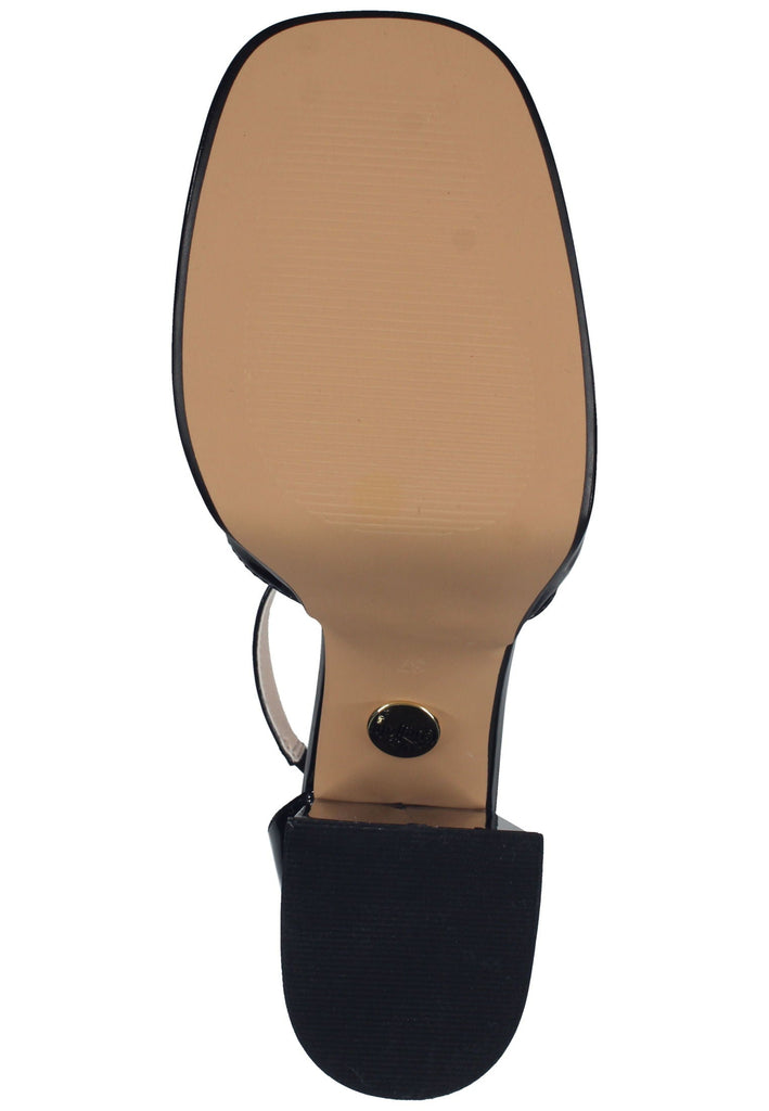 Buffalo Sandalen Lederimitat Schwarz