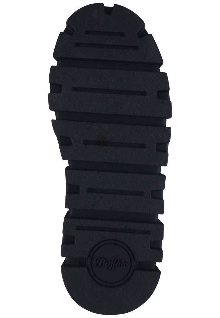 Buffalo Sandalen Lederimitat Schwarz