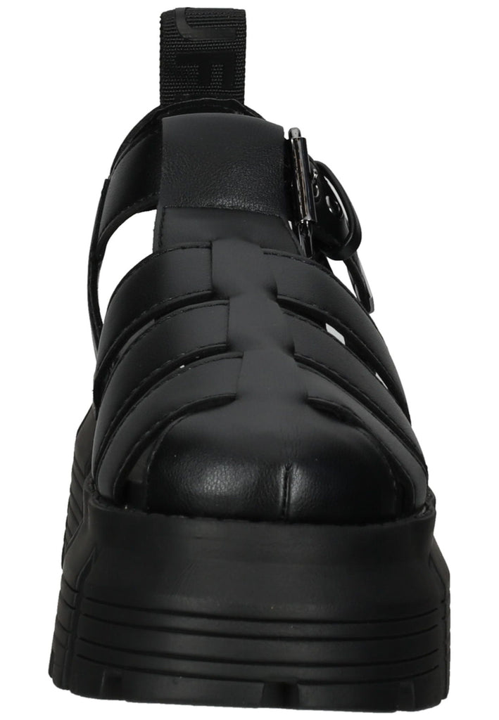 Buffalo Sandalen Lederimitat Schwarz