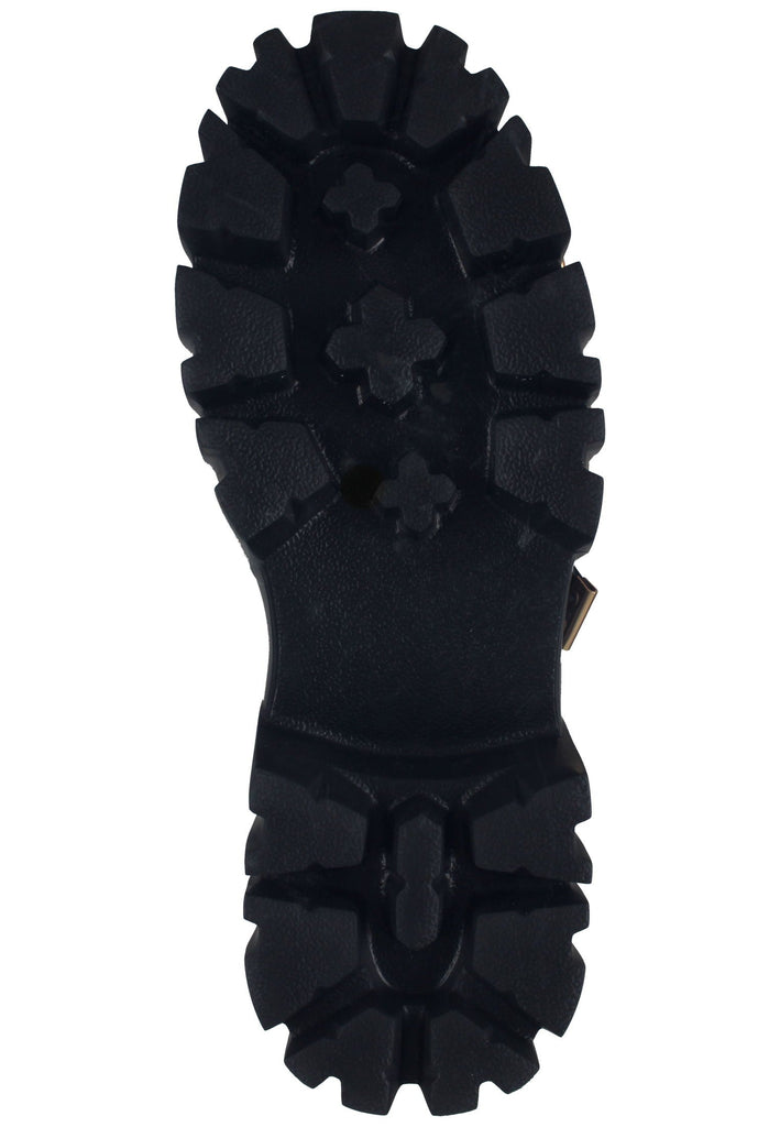 Buffalo Sandalen Lederimitat Schwarz