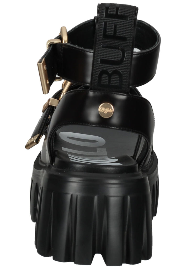 Buffalo Sandalen Lederimitat Schwarz