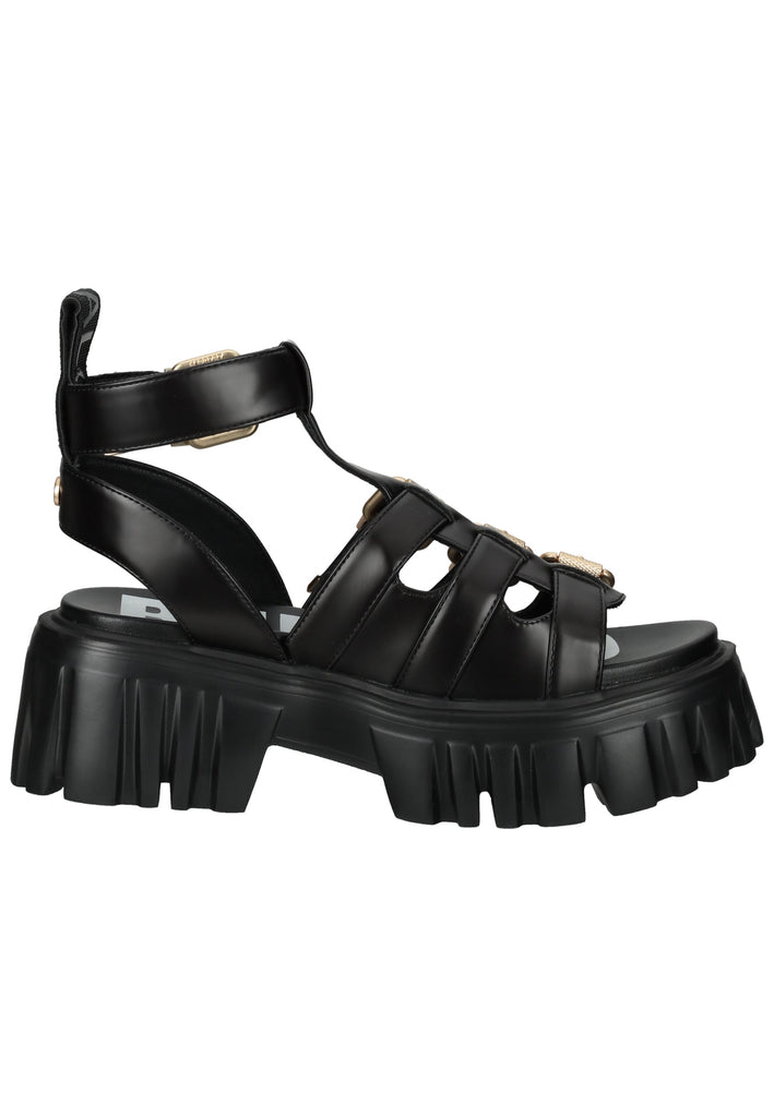 Buffalo Sandalen Lederimitat Schwarz