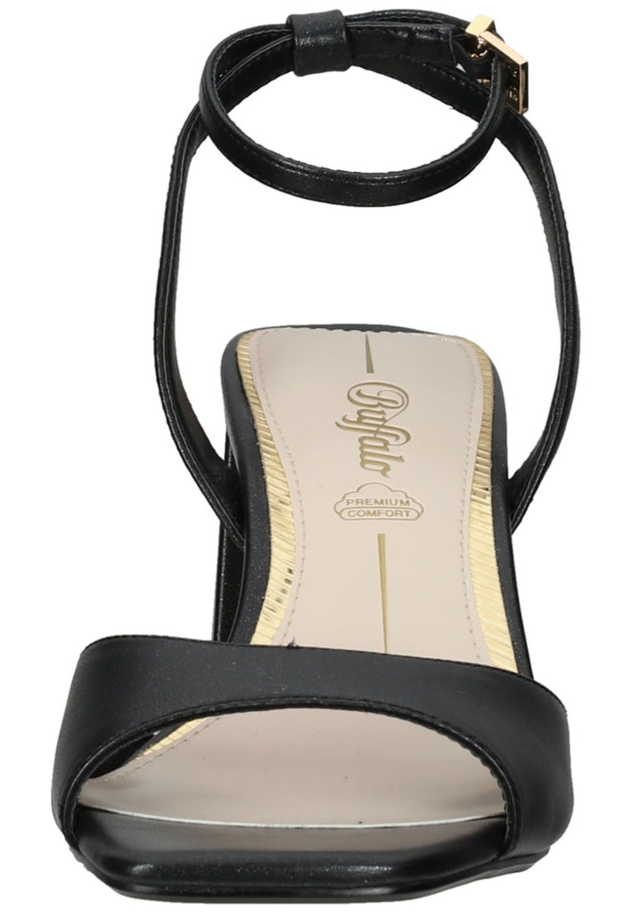 Buffalo Sandalen Lederimitat Schwarz