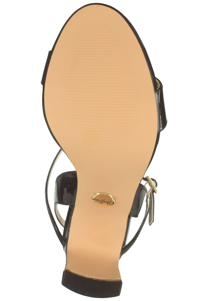 Buffalo Sandalen Lederimitat Schwarz